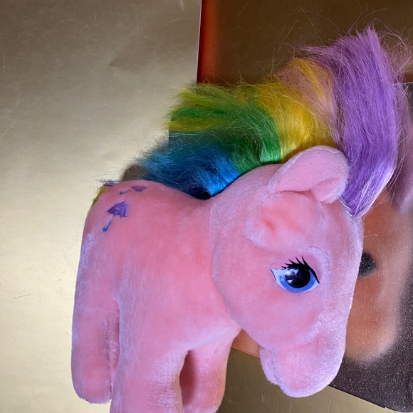 MY LITTLE PONY G1 VTG 1984 ORIGINAL HASBRO SOFTIES PARASOL RAINBOW PONY PLUSH - Picture 9 of 15